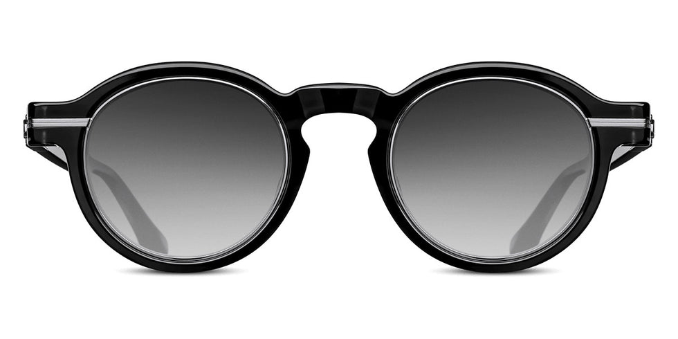 Matsuda® M2050 MTD M2050 Black Stripe/Brushed Silver/Grey Gradient 46 - Black Stripe/Brushed Silver / Grey Gradient Sunglasses