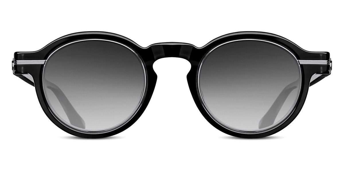 Matsuda® M2050 MTD M2050 Black Stripe/Brushed Silver/Grey Gradient 46 - Black Stripe/Brushed Silver / Grey Gradient Sunglasses