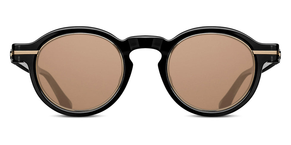 Matsuda® M2050 MTD M2050 Black/Brushed Gold/Brown 46 - Black/Brushed Gold / Brown Sunglasses