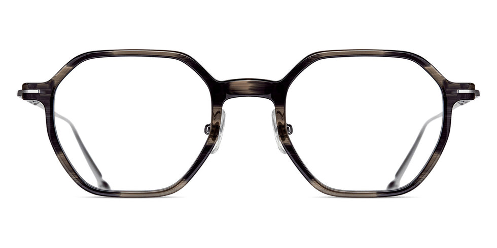 Matsuda® M2053 MTD M2053 Black Stripe/Brushed Silver 48 - Black Stripe / Brushed Silver Eyeglasses