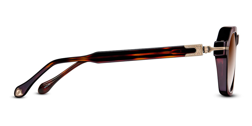 Matsuda® M2055 MTD M2055 Dark Tortoise/Antique Gold/Brown Gradient 48 - Dark Tortoise/Antique Gold / Brown Gradient Sunglasses
