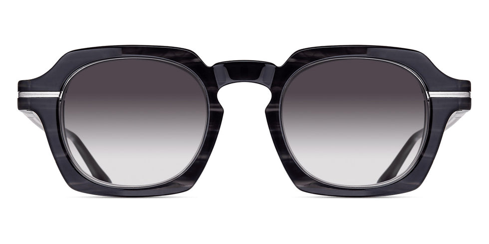 Matsuda® M2055 MTD M2055 Black Stripe/Brushed Silver/Grey Gradient 48 - Black Stripe/Brushed Silver / Grey Gradient Sunglasses