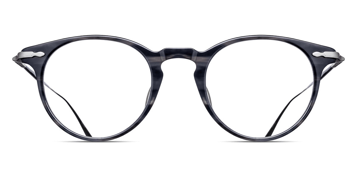 Matsuda® M2056 MTD M2056 Black Stripe/Brushed Silver 47 - Black Stripe / Brushed Silver Eyeglasses