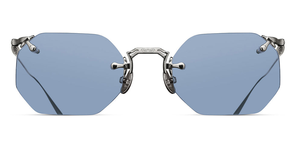 Matsuda® M3104-B MTD M3104-B Palladium White/Cobalt Blue 49 - Palladium White / Cobalt Blue Sunglasses