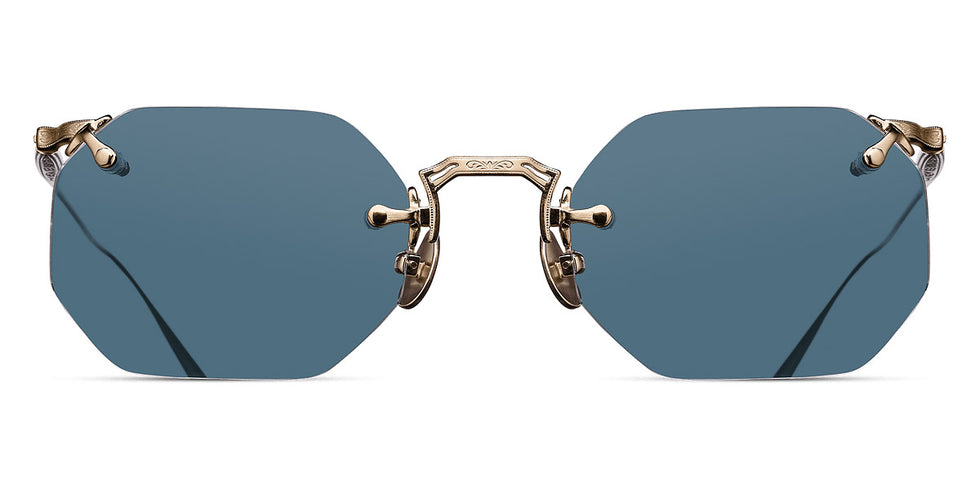 Matsuda® M3104-B MTD M3104-B Brushed Gold/Blue Grey 49 - Brushed Gold / Blue Grey Sunglasses