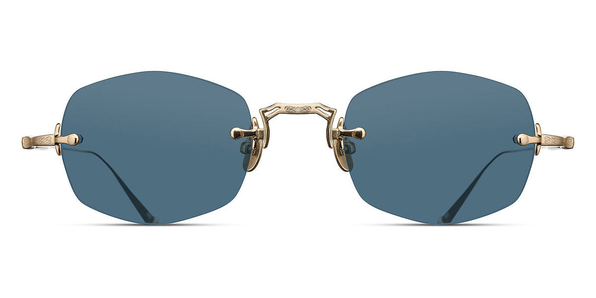 Matsuda® M3105-F MTD M3105-F Brushed Gold/Blue Grey 49 - Brushed Gold / Blue Grey Sunglasses