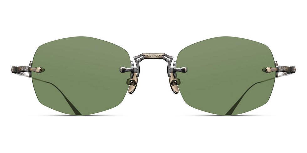 Matsuda® M3105-F MTD M3105-F Antique Gold/Sage Green 49 - Antique Gold / Sage Green Sunglasses