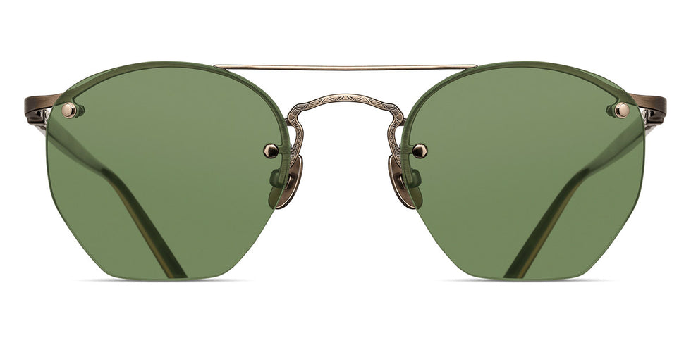 Matsuda® M3117 MTD M3117 Antique Gold/Sage Green 48 - Antique Gold / Sage Green Sunglasses