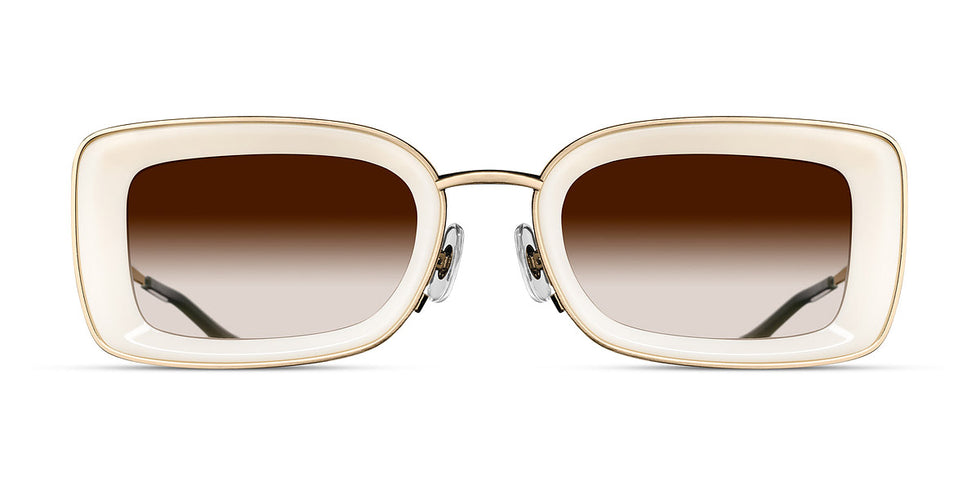 Matsuda® M3124 MTD M3124 Brushed Gold/Milk White/Brown Gradient 51 - Brushed Gold/Milk White / Brown Gradient Sunglasses
