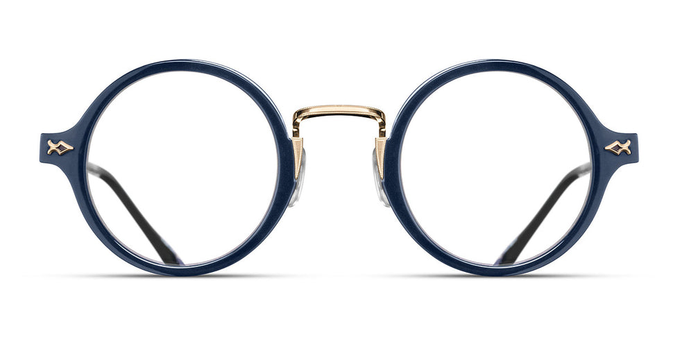 Matsuda® M3127 MTD M3127 Brushed Gold/Navy 43 - Brushed Gold / Navy Eyeglasses