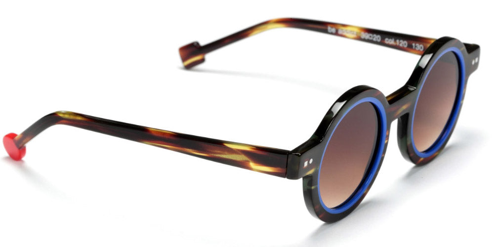 Sabine Be® Mini Be Addict Sun - Shiny Veined Tortoise Dark / Shiny Blue Klein Sunglasses