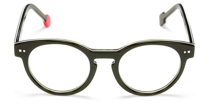 Sabine Be® Mini Be Crazy - Shiny Translucent Dark Green / White / Shiny Translucent Dark Green Eyeglasses