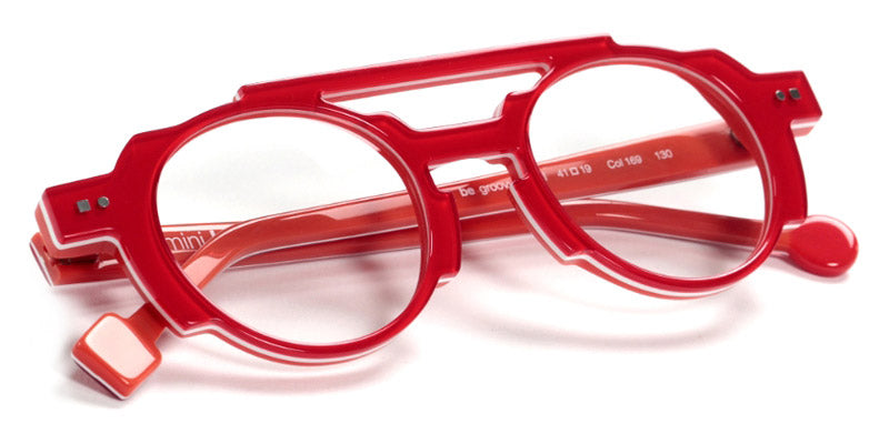 Sabine Be® Mini Be Groovy Swell - Shiny Translucent Red / White / Shiny Orange Eyeglasses