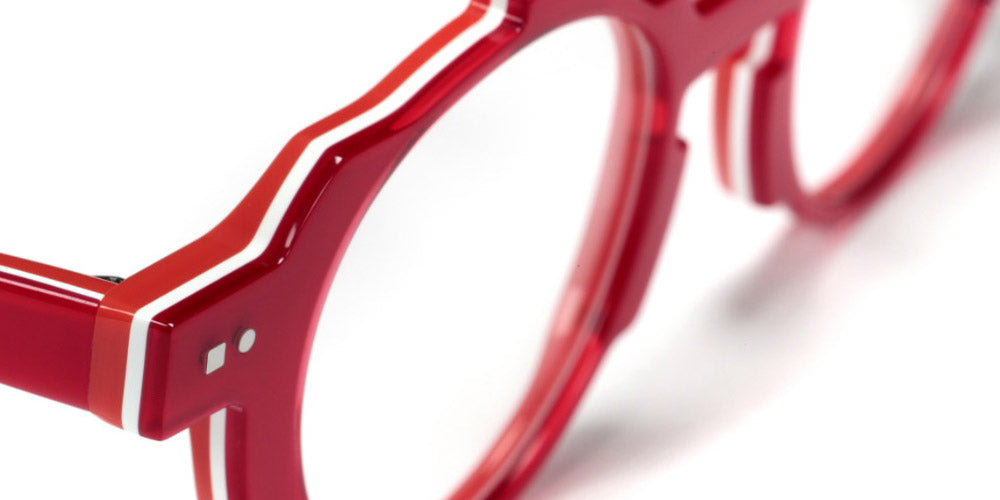 Sabine Be® Mini Be Groovy Swell - Shiny Translucent Red / White / Shiny Orange Eyeglasses