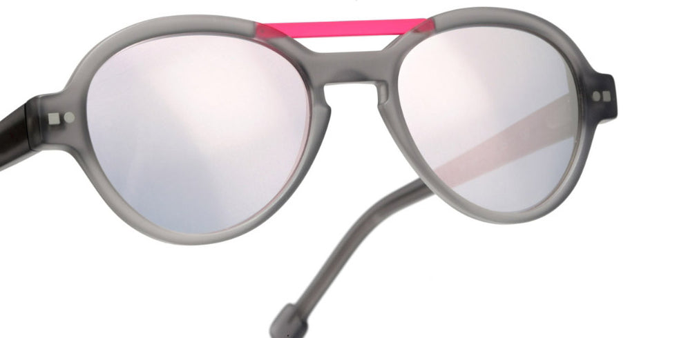 Sabine Be® Mini Be Hype Sun T46 - Matte Translucent Gray / Satin Neon Pink Sunglasses