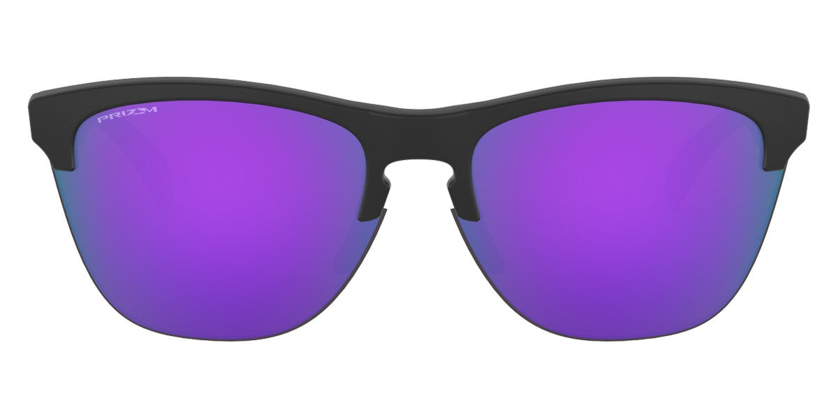 Oakley® OO9374 Frogskins Lite OO9374 937431 63 - Matte Black / Prizm Violet Sunglasses