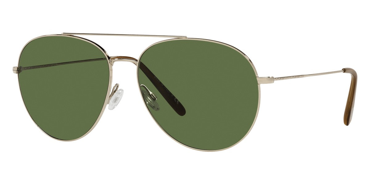 Oliver Peoples® Airdale OV1286S 50354E 61 - Soft Gold / Vibrant bottle green lenses Sunglasses