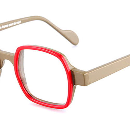 NaoNed® Plouezec NAO Plouezec C021 44 - Bright Red and Mastic Eyeglasses
