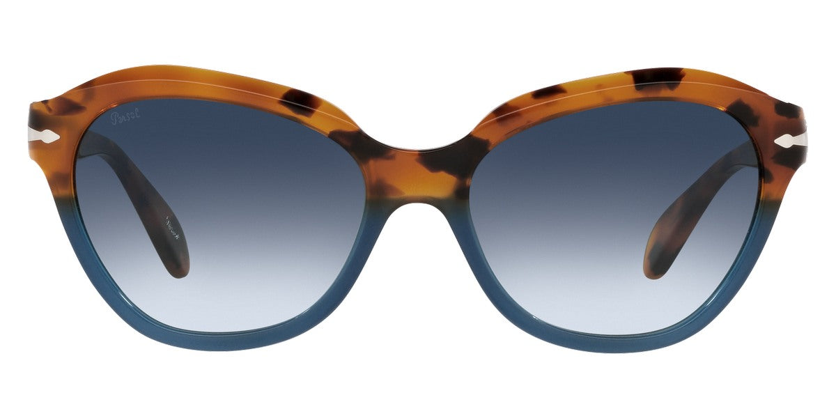 Persol PO0582S Unisex Sunglasses - Cat Eye Frame, Havana Tortoise & Blue Lenses, 100% UV