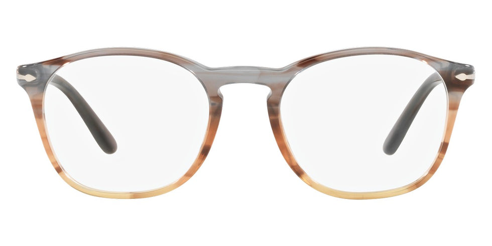 Persol® PO3007V - Striped Gray/Brown Gradient Eyeglasses