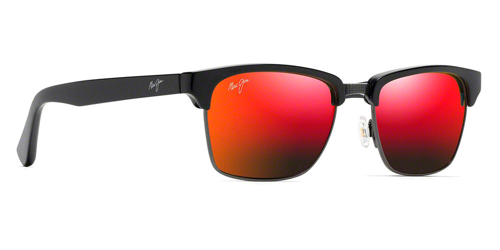 Maui Jim® KAWIKA RM257 17C - Black Gloss with Antique Pewter/HAWAII LAVA™ Sunglasses