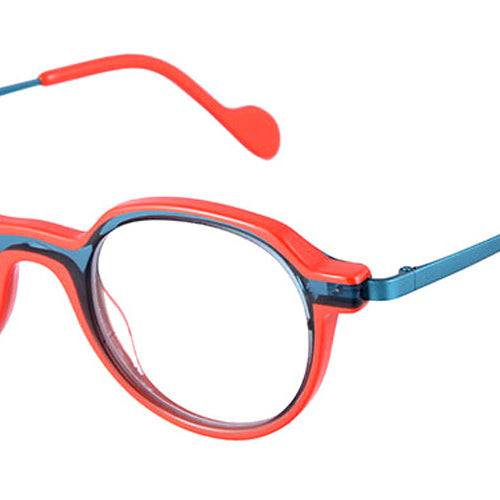 NaoNed® Skorf NAO Skorf 57120 46 - Translucent Light Blue and Vintage Orange / Naoned Light Blue Eyeglasses
