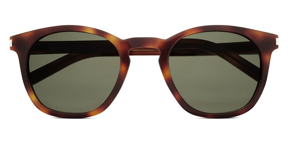 Saint Laurent® SL 28 - Havana / Green Sunglasses