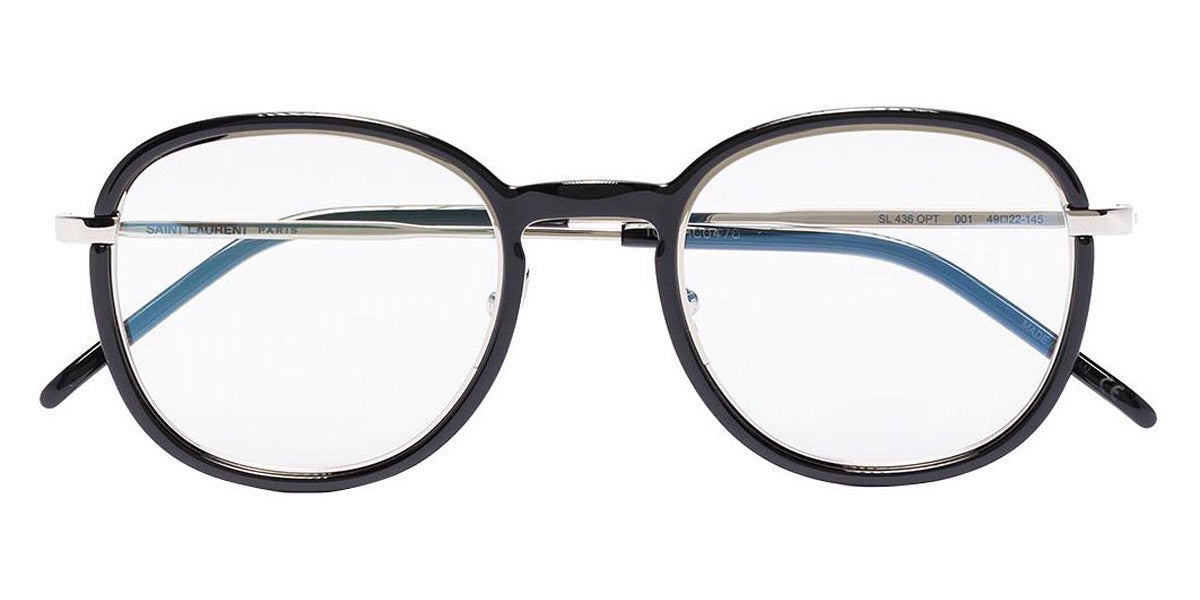 Saint Laurent SL436 001 Sunglasses Black Round Frame, Black Lenses Saint Laurent Slm136 Black Female Round Sunglasses | Eyewear  main image 4