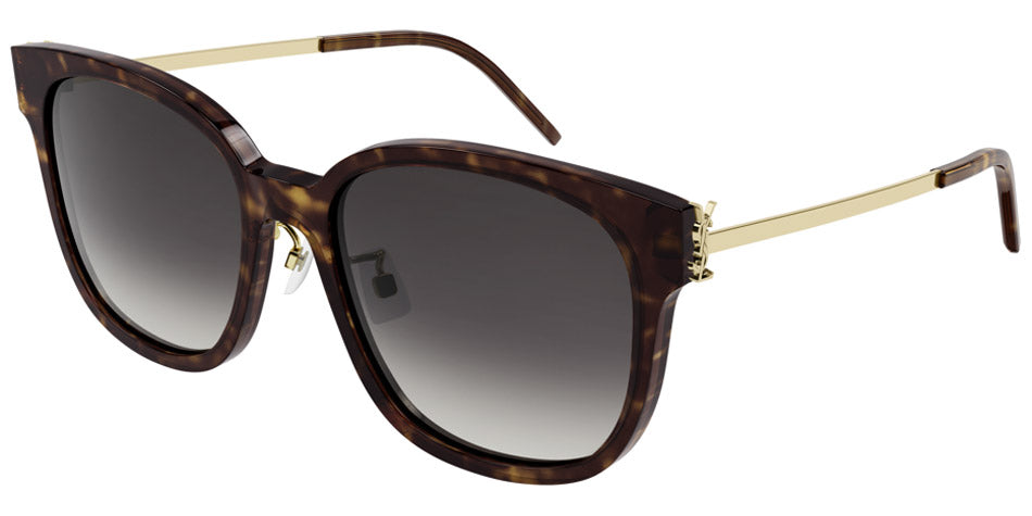 Saint Laurent® SL M48S_C/K - Havana/Gold / Gray Gradient Sunglasses