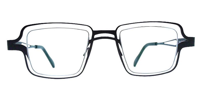 Theo® Dakhla TH DAKHLA MATTE BLACK 43 - Black Eyeglasses