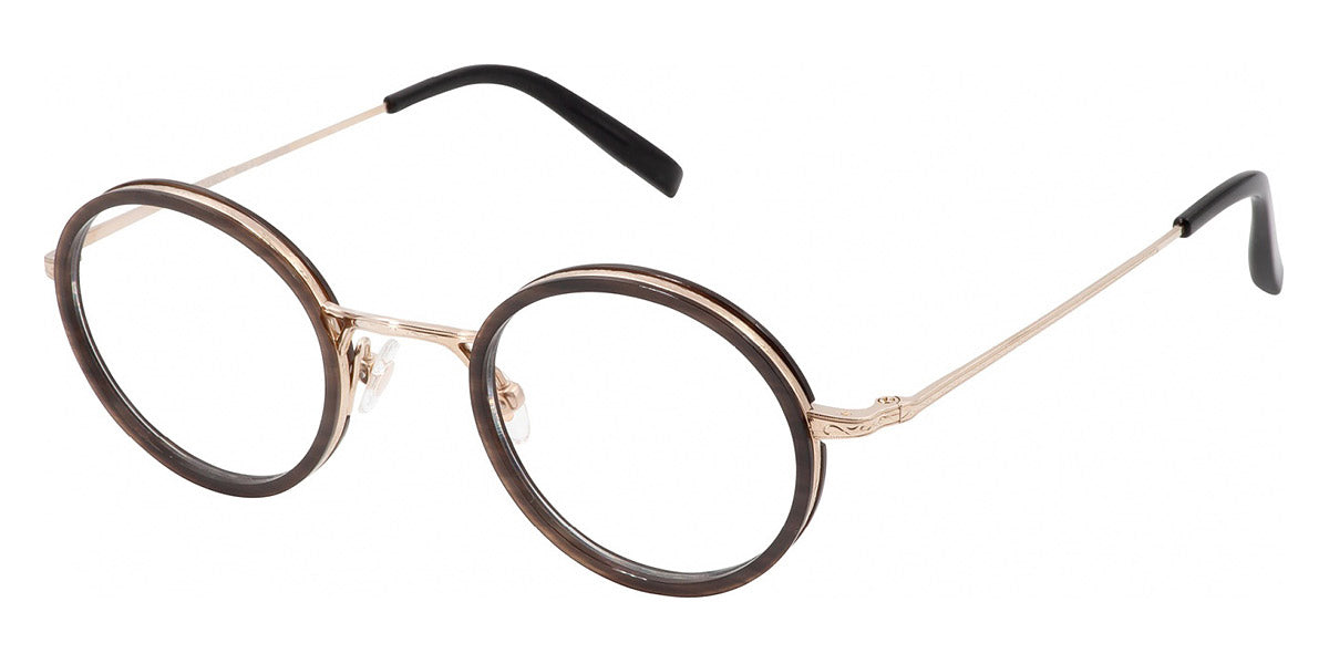Gold & Wood® TITAN 01 G&W TITAN 01 21 46 - 21 - Champagne Gold/Brown Horn Eyeglasses