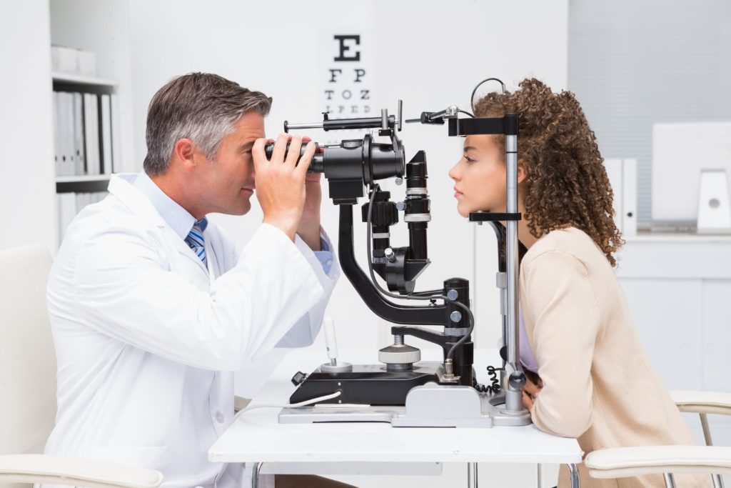 contact lens exam and fitting
