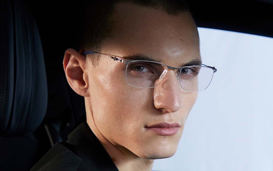 ic berlin mercedes benz collaboration corrective eyeglasses stainless steel frames
