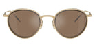 Oliver Peoples® Tk-8 Sun OP 0OV1318ST 5264G8 48 - 18K Gold Plated / Cognac Mirror Sunglasses
