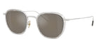 Oliver Peoples® Tk-9 Sun OP 0OV1321ST 527639 48 - 18K White Gold Plated / Grey Goldtone Sunglasses