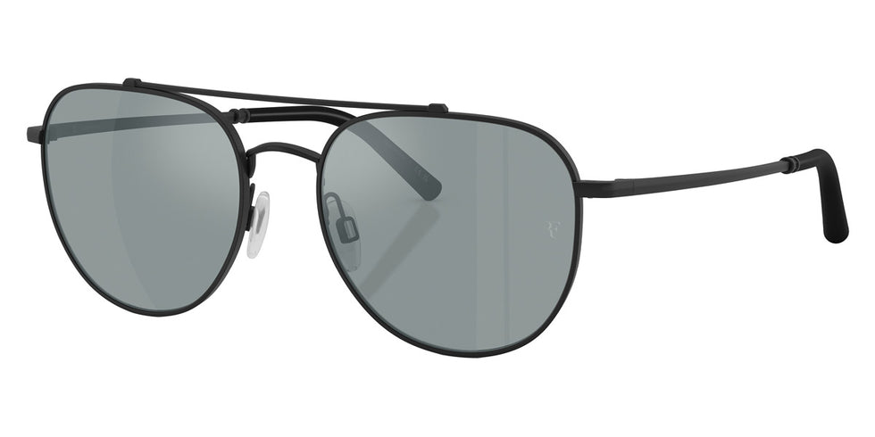 Oliver Peoples® R-10 OP 0OV1346S 50626G 54 - Matte Black / Grey Polar Flash Mirror Sunglasses