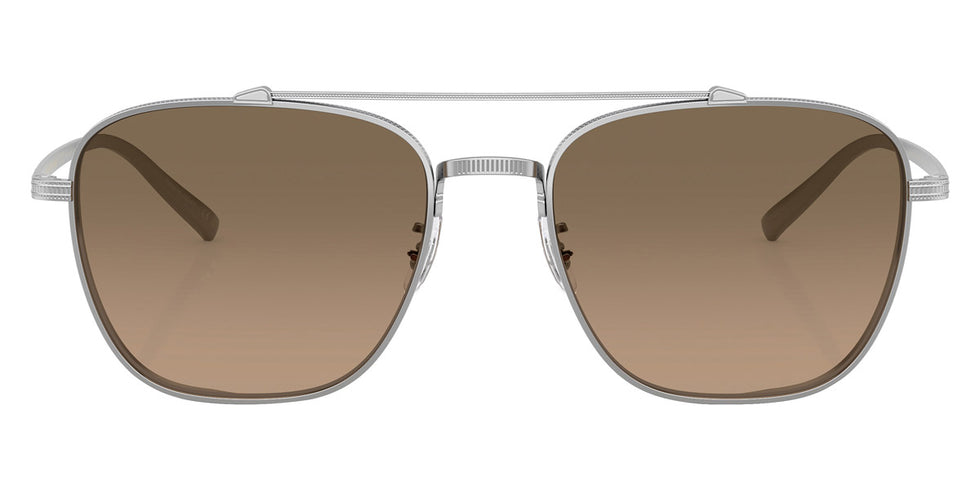 Oliver Peoples® Avison OP 0OV1349ST 5036GN 55 - Silver / Sandstone Gradient Polar Sunglasses