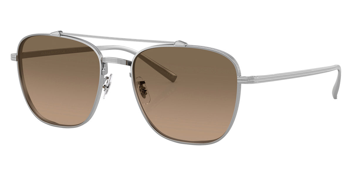 Oliver Peoples® Avison OP 0OV1349ST 5036GN 55 - Silver / Sandstone Gradient Polar Sunglasses