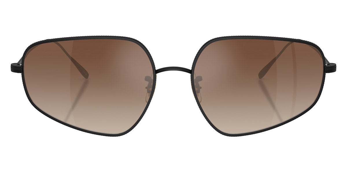 Oliver Peoples® Eylla OV1356S 5062Q1 57 - Matte Black / Dark Brown Gradient Mirror Sunglasses