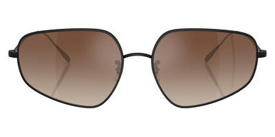 Oliver Peoples® Eylla OV1356S 5062Q1 57 - Matte Black / Dark Brown Gradient Mirror Sunglasses