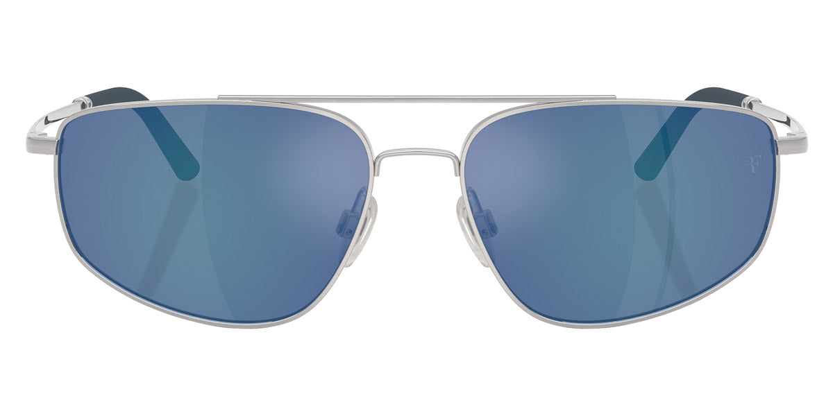Oliver Peoples® R-14 OV1361S 506355 57 - Brushed Silver / Marine Flash Mirror Sunglasses