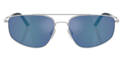 Oliver Peoples® R-14 OV1361S 506355 57 - Brushed Silver / Marine Flash Mirror Sunglasses