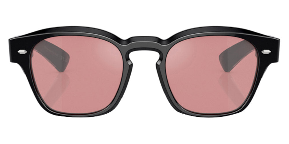 Oliver Peoples® Maysen OV5521SU 14923E 50 - Black / Magenta Photochromic Mirrored Sunglasses
