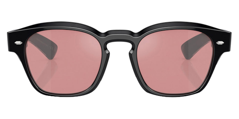 Oliver Peoples® Maysen OV5521SU 14923E 50 - Black / Magenta Photochromic Mirrored Sunglasses