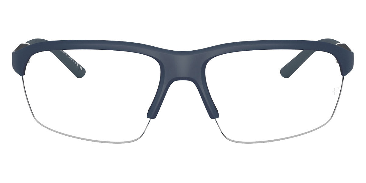 Oliver Peoples® R-6 OP 0OV5572S 7003SB 65 - Semi-Matte Blue Ash / Clear Blue Light Filter Sunglasses