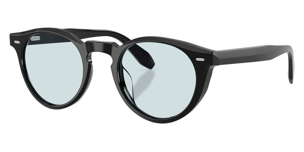Oliver Peoples® N.07 OV5587SU 1731GH 48 - Black / Sky Blue Transition Photochromic Sunglasses