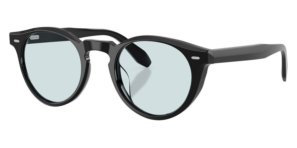 Oliver Peoples® N.07 OV5587SU 1731GH 48 - Black / Sky Blue Transition Photochromic Sunglasses