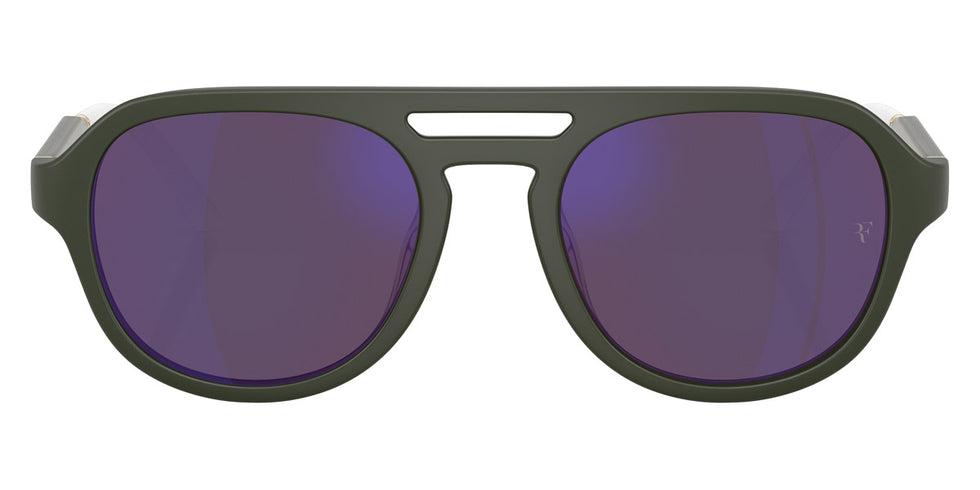 Oliver Peoples® R-13 OV5589SU 70064V 52 - Semi-Matte Green Smoke / Royal Purple Mirror Sunglasses