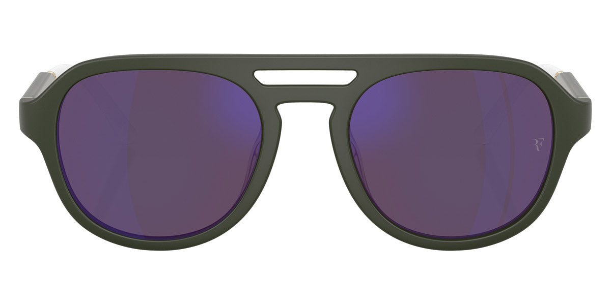 Oliver Peoples® R-13 OV5589SU 70064V 52 - Semi-Matte Green Smoke / Royal Purple Mirror Sunglasses