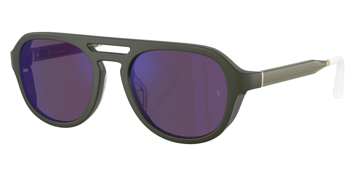 Oliver Peoples® R-13 OV5589SU 70064V 52 - Semi-Matte Green Smoke / Royal Purple Mirror Sunglasses
